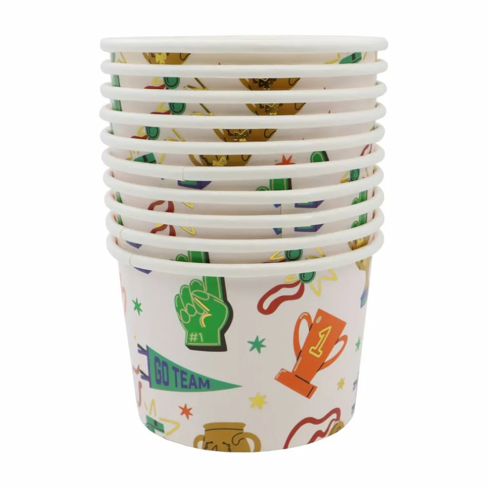 8oz. Team Spirit Paper Snack Cups, 10ct. by Celebrate It™