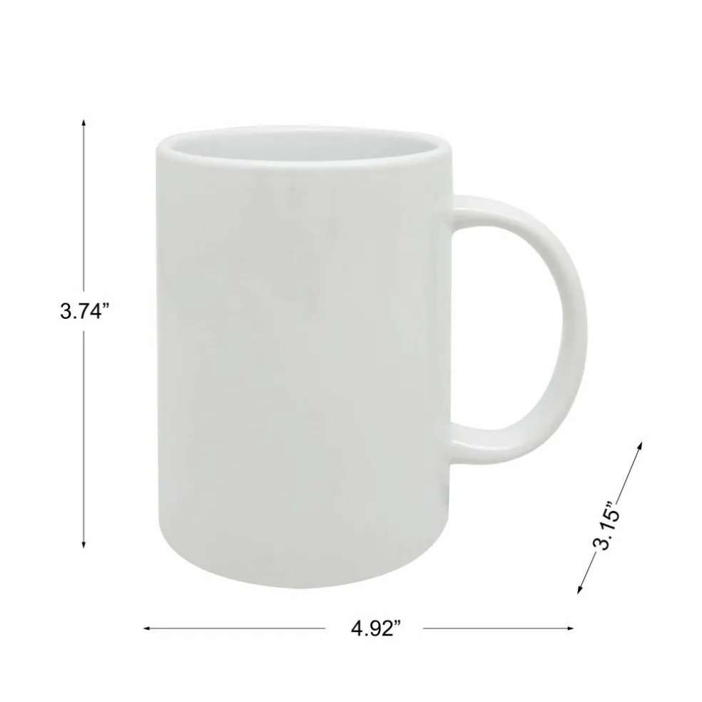15oz. White Ceramic Sublimation Mugs, 6ct. by Make Market®