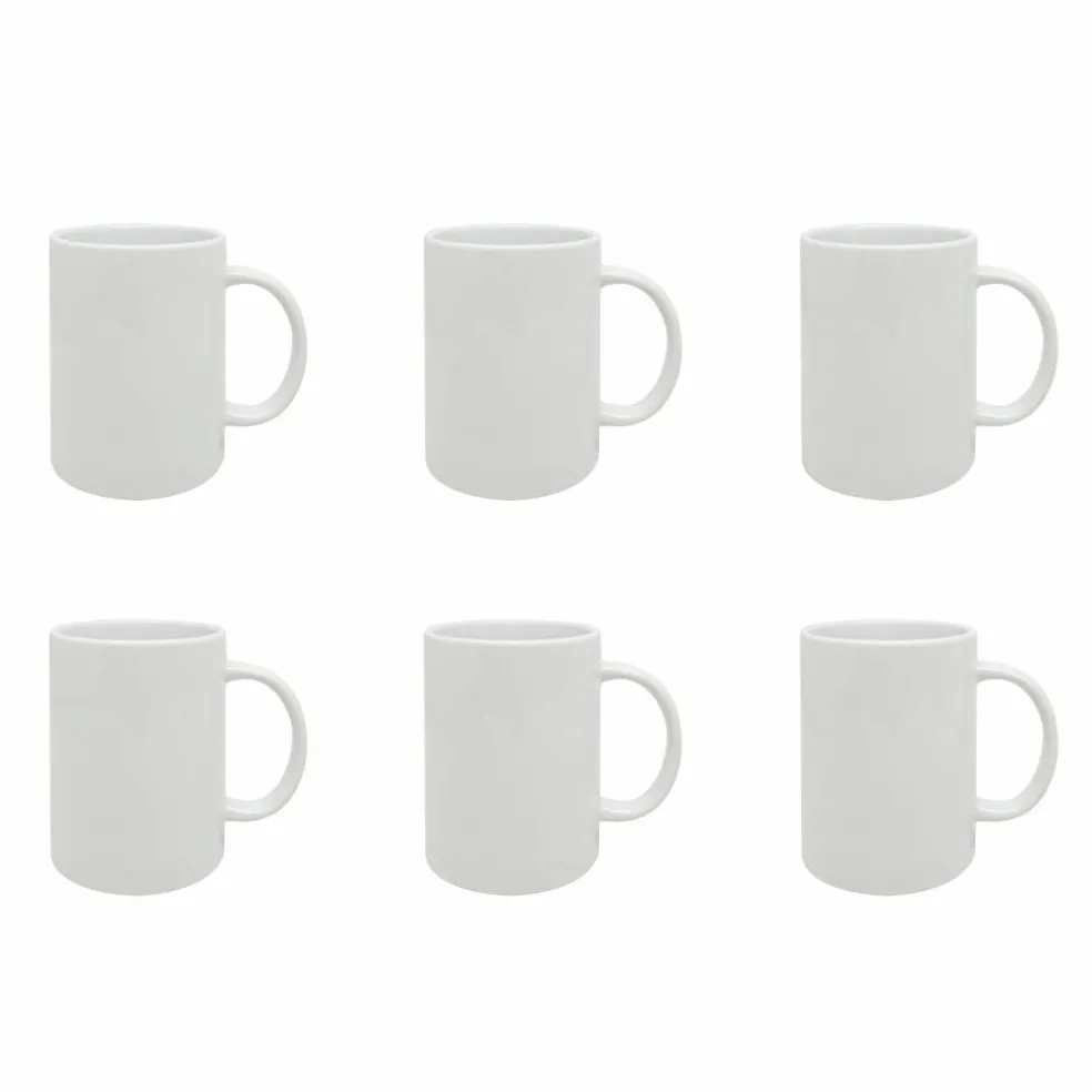 15oz. White Ceramic Sublimation Mugs, 6ct. by Make Market®