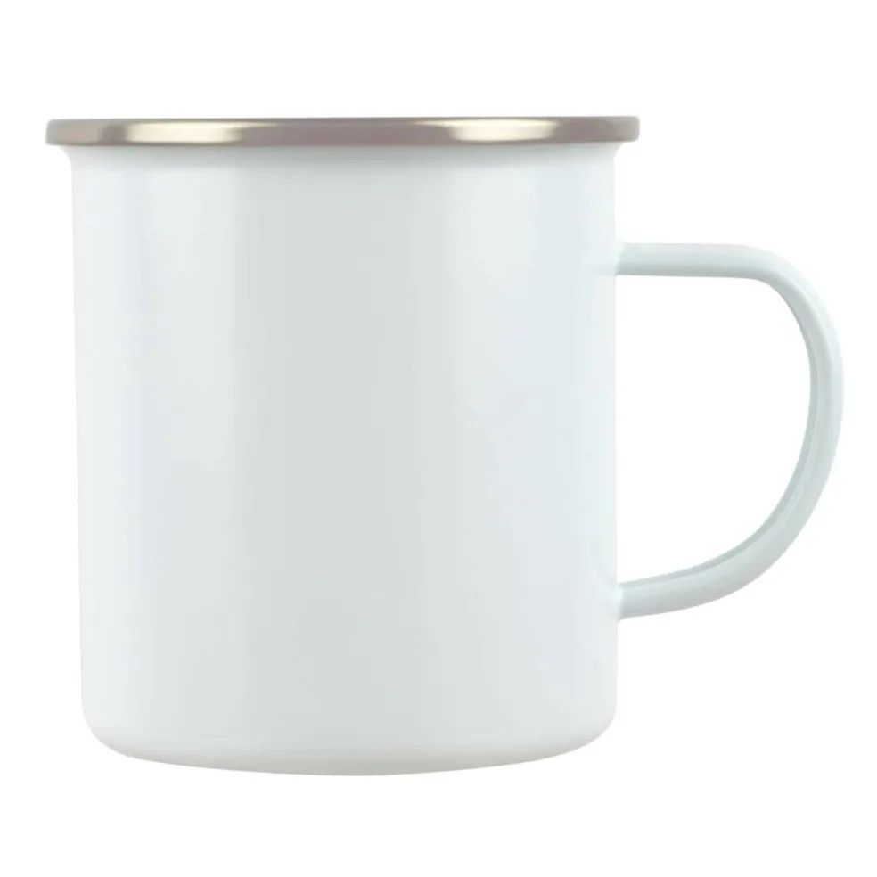 15.5oz. White Metal Sublimation Camping Mug by Make Market®