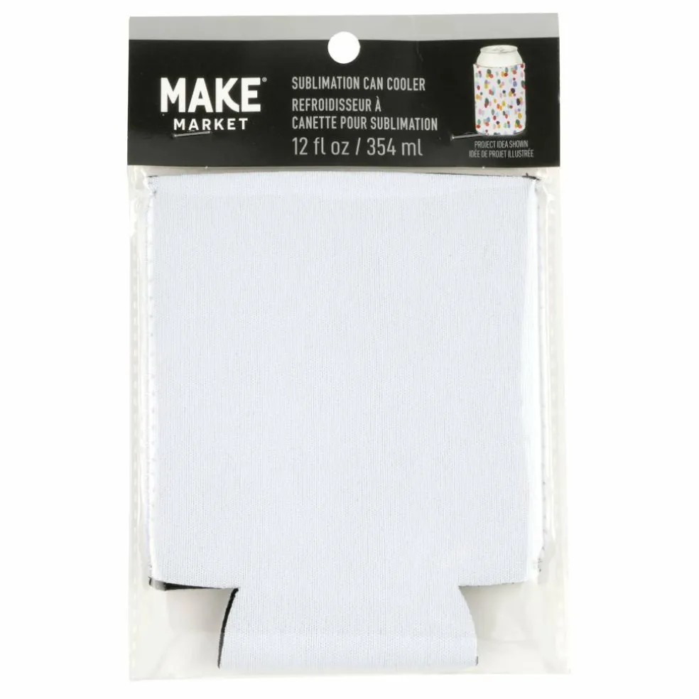 12oz. White Neoprene Sublimation Can Cooler by Make Market®