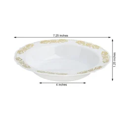 12 oz White Plastic Bowls Trim Wedding Banquets