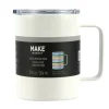 13oz. White Stainless Steel Sublimation Mug with Lid by Make Market®