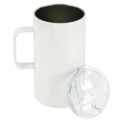 20oz. White Stainless Steel Sublimation Mug with Lid by Make Market®