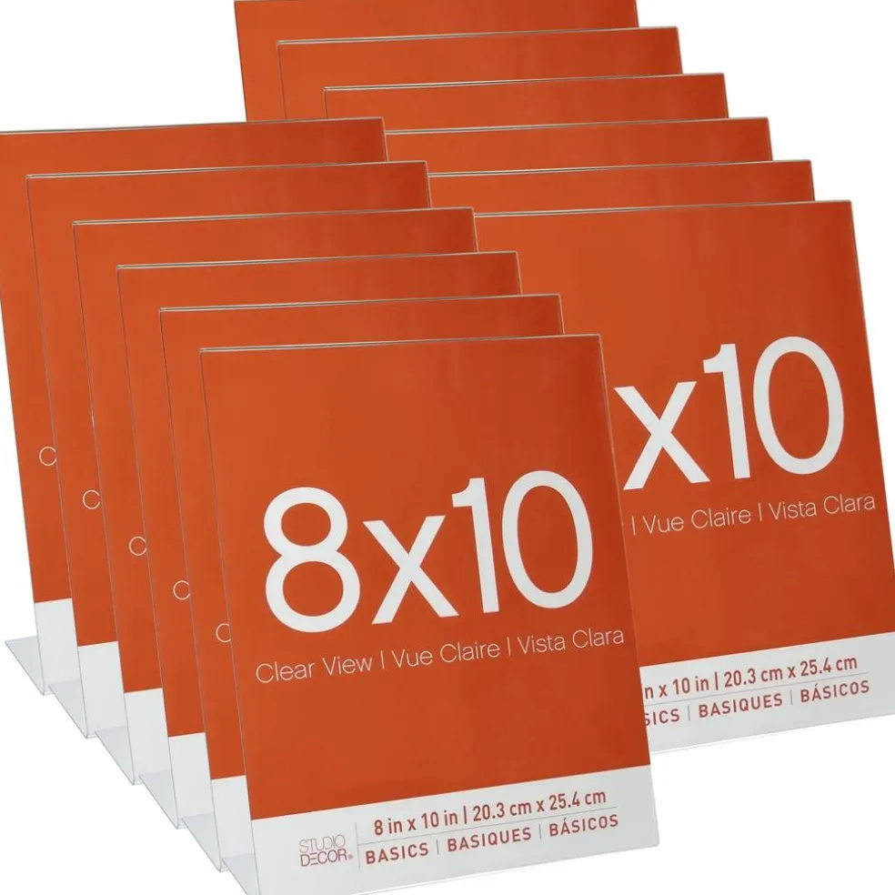 12 Pack: Acrylic Bent Vertical 8" x 10" Frame, Basics by Studio Décor®