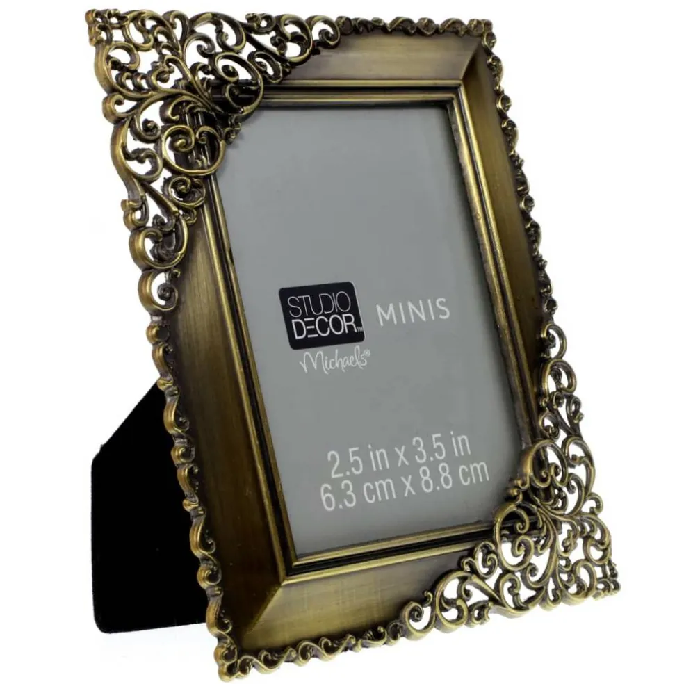 24 Pack: Antique Bronze Ornate 2.5" x 3.5" Mini Frame by Studio Décor®