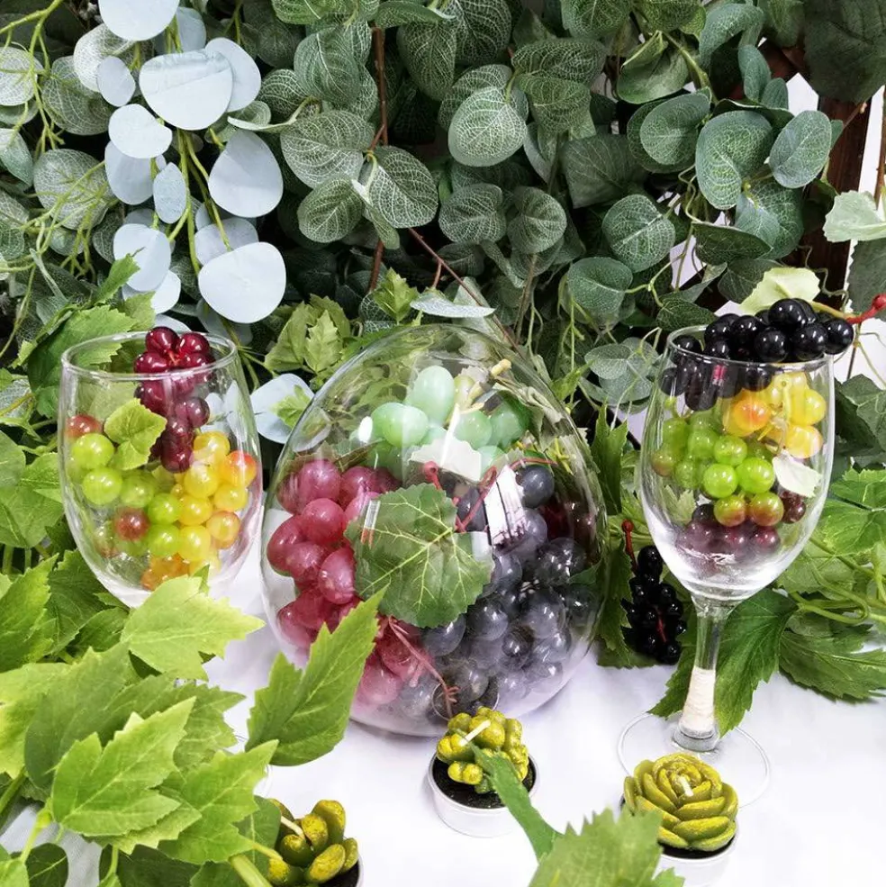 10 Pack Assorted Artificial Grapes Frosted Grape Clusters Decorative Grapes