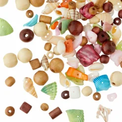 12 Pack: Assorted Shell and Wood Bead Mix by Bead Landing™