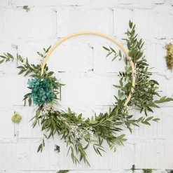 16 Pack Bamboo Floral Hoops Multi Size Wooden Wreath Rings For DIY Crafts Wedding Decor