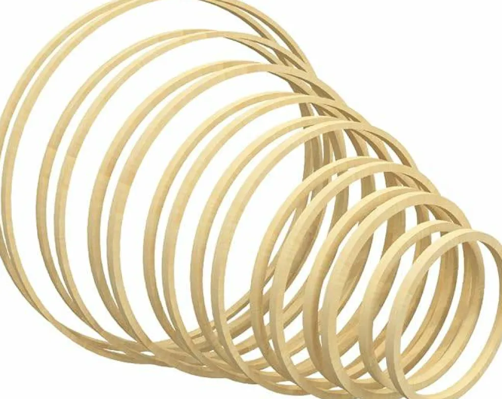 16 Pack Bamboo Floral Hoops Multi Size Wooden Wreath Rings For DIY Crafts Wedding Decor