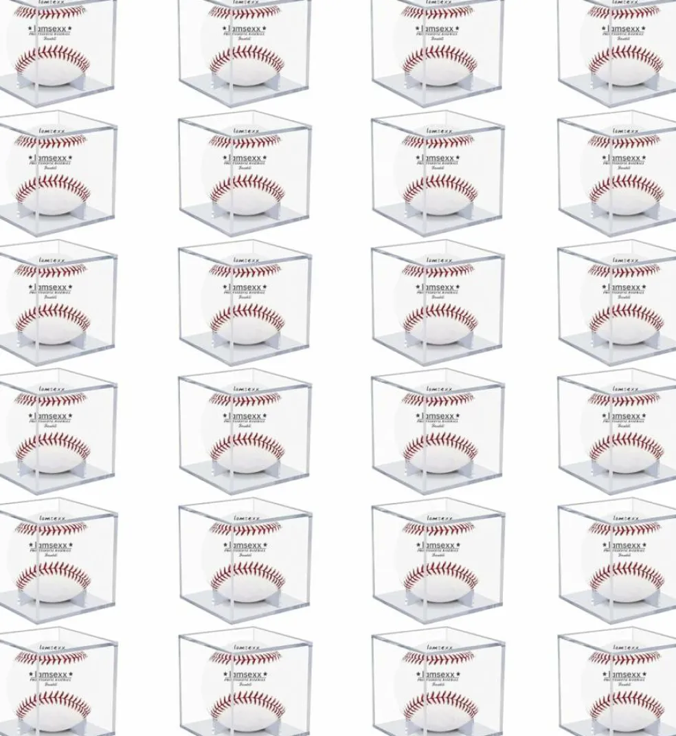 24 Pack Baseball Display Case, UV Protected Acrylic Boxes for Display,Clear Display Case Baseball Cube Memorabilia Showcase Autograph Ball Protector…