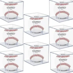 8 Pack Baseball Display Case, UV Protected Acrylic Boxes for Display,Clear Display Case Baseball Cube Memorabilia Showcase Autograph Ball Protector