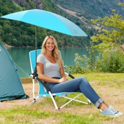 2 Pack Beach Umbrella Chair for Adults with Adjustable Parasol