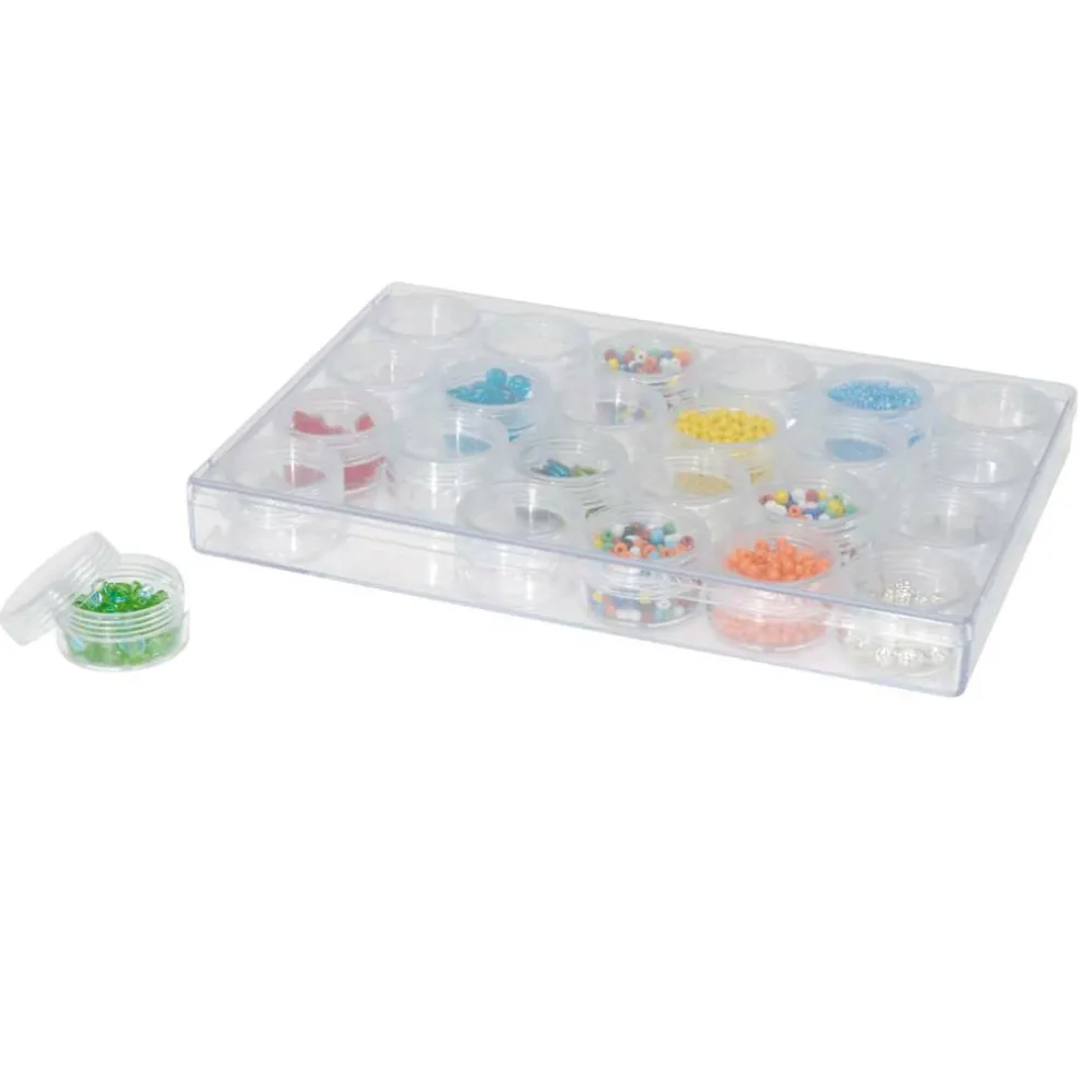 6 Pack: 9.5" Bead Storage Case with Jars by Bead Landing™