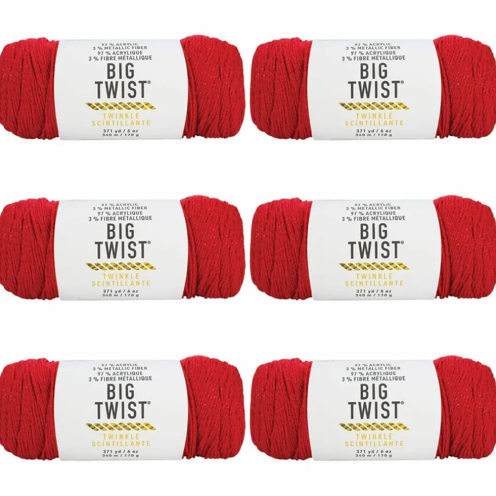 6 Pack: Big Twist® Twinkle Yarn