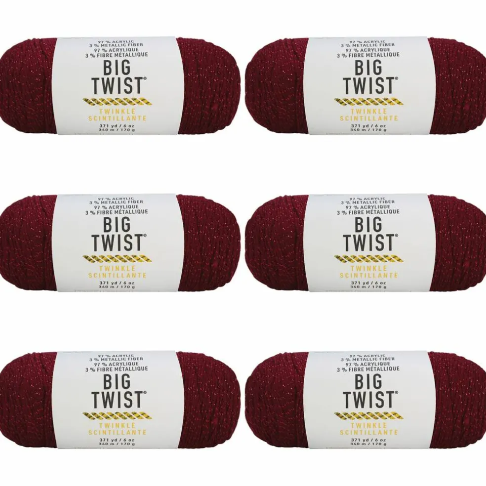 6 Pack: Big Twist® Twinkle Yarn