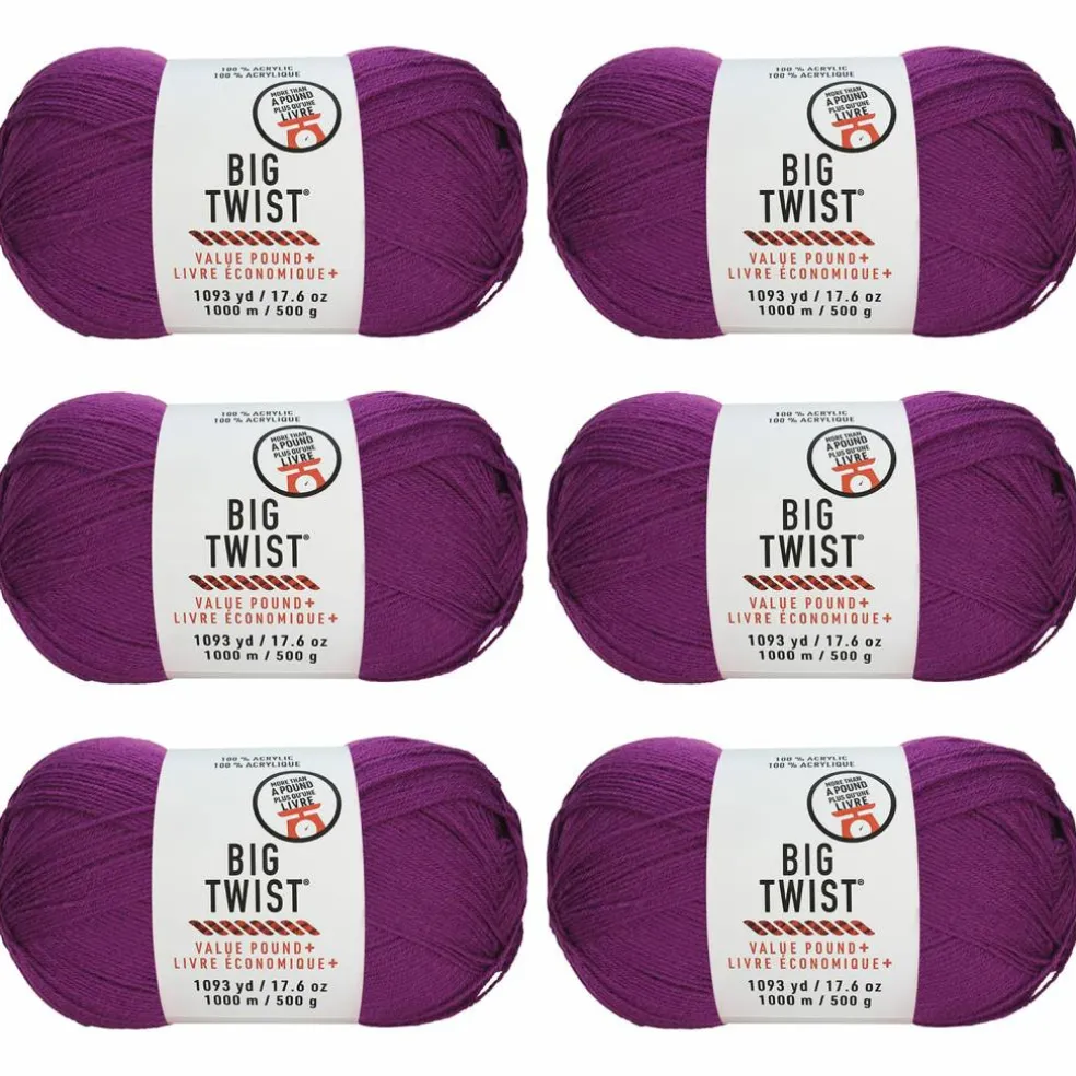 6 Pack: Big Twist® Value Pound+ Yarn