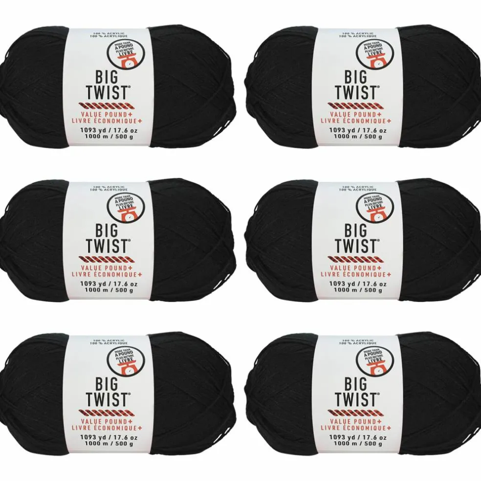 6 Pack: Big Twist® Value Pound+ Yarn