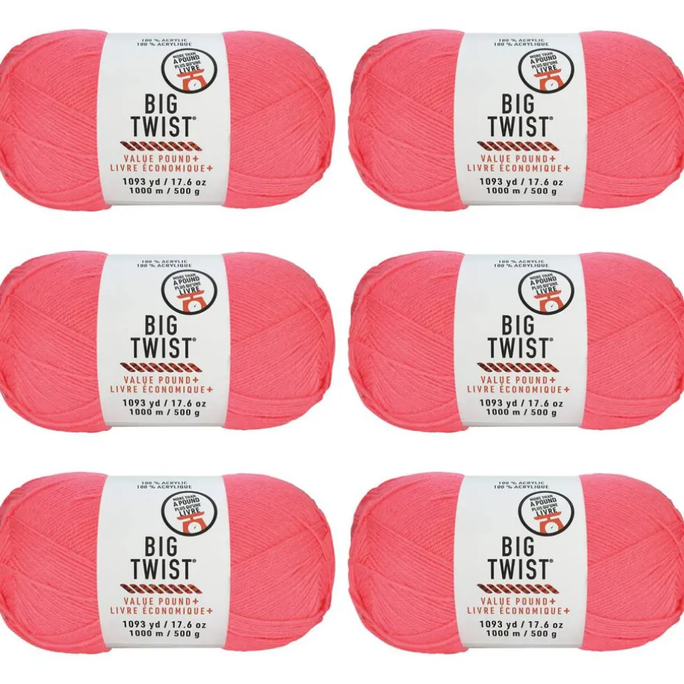 6 Pack: Big Twist® Value Pound+ Yarn