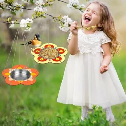 4 Pack Bird Feeder Kits for Kids Make Your Own Bird Feeders Wooden Art and Craft for Girls Boys Ornaments DIY to Paint Craft for Fall Garden Outdoor Decoration Winter Activities Project