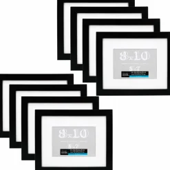 8 Pack: Black Belmont Frame with Mat by Studio Décor®