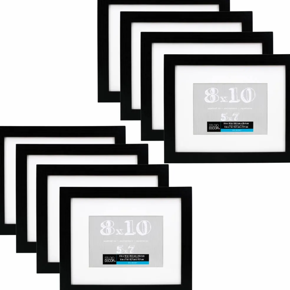 8 Pack: Black Belmont Frame with Mat by Studio Décor®