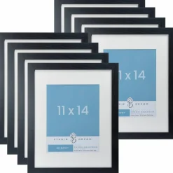 8 Pack: Black Belmont Frame with Mat by Studio Décor®