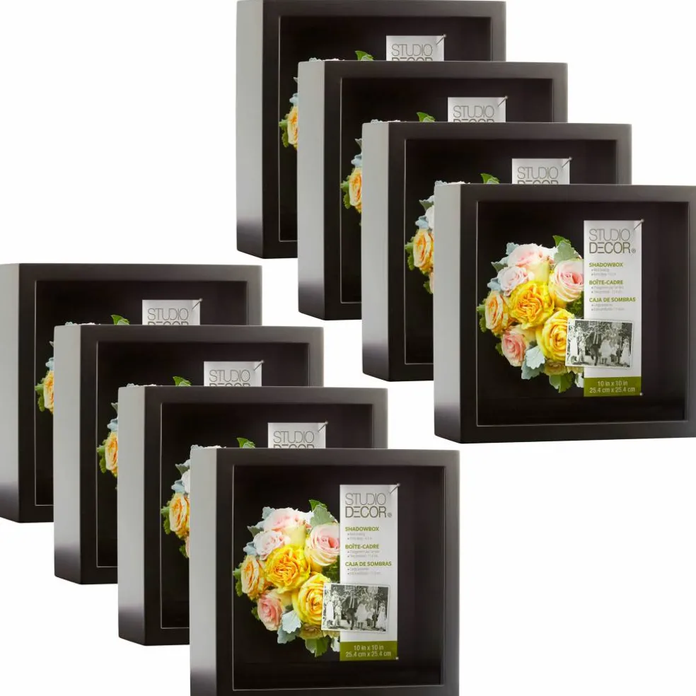 8 Pack: Black Deep 10" x 10" Shadow Box by Studio Décor®