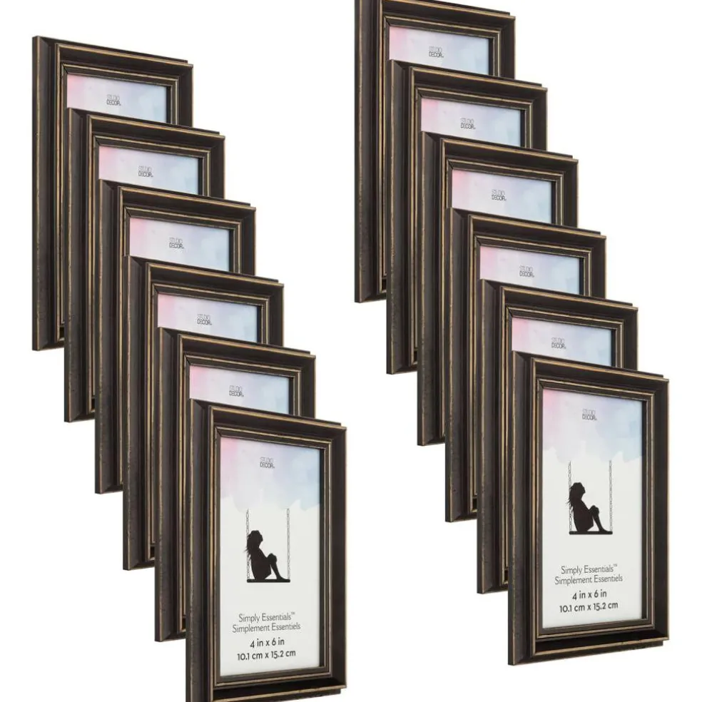 12 Pack: Black Distressed Wood Frame, Simply Essentials™ by Studio Décor®
