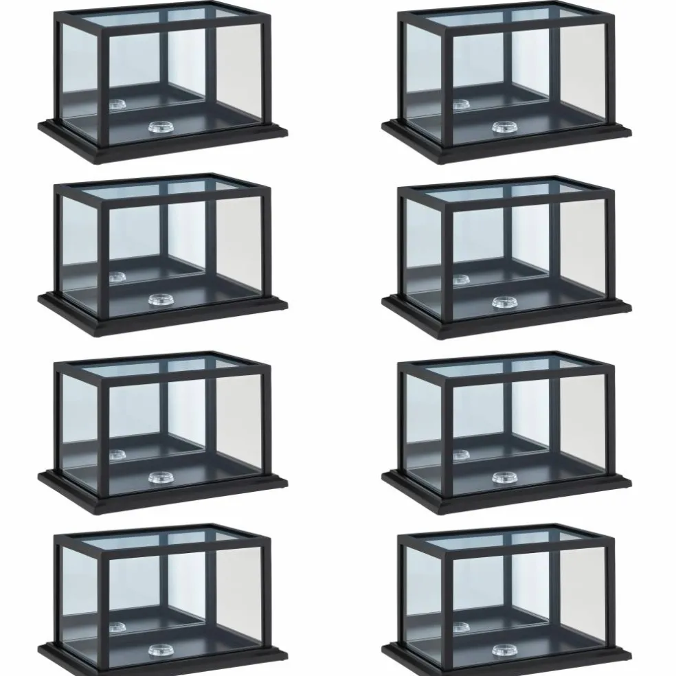 8 Pack: Black Football Display Case With Mirror Back by Studio Décor®
