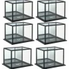 6 Pack: Black Football Helmet Display Case with Mirror Back by Studio Décor®