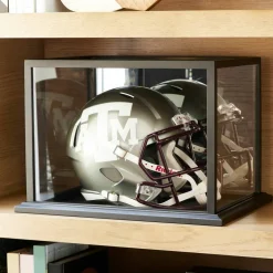 6 Pack: Black Football Helmet Display Case with Mirror Back by Studio Décor®