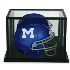 6 Pack: Black Football Helmet Display Case with Mirror Back by Studio Décor®