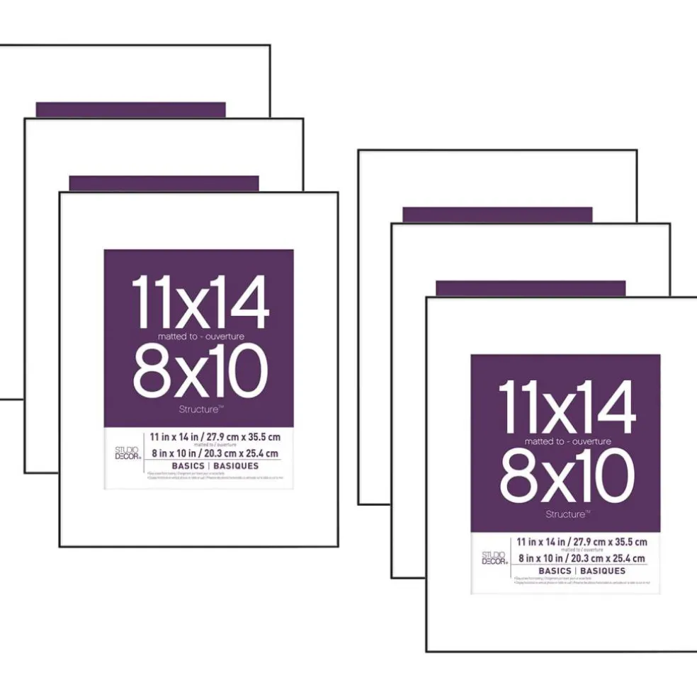 6 Pack: Black Frame with Mat, Basics by Studio Décor®