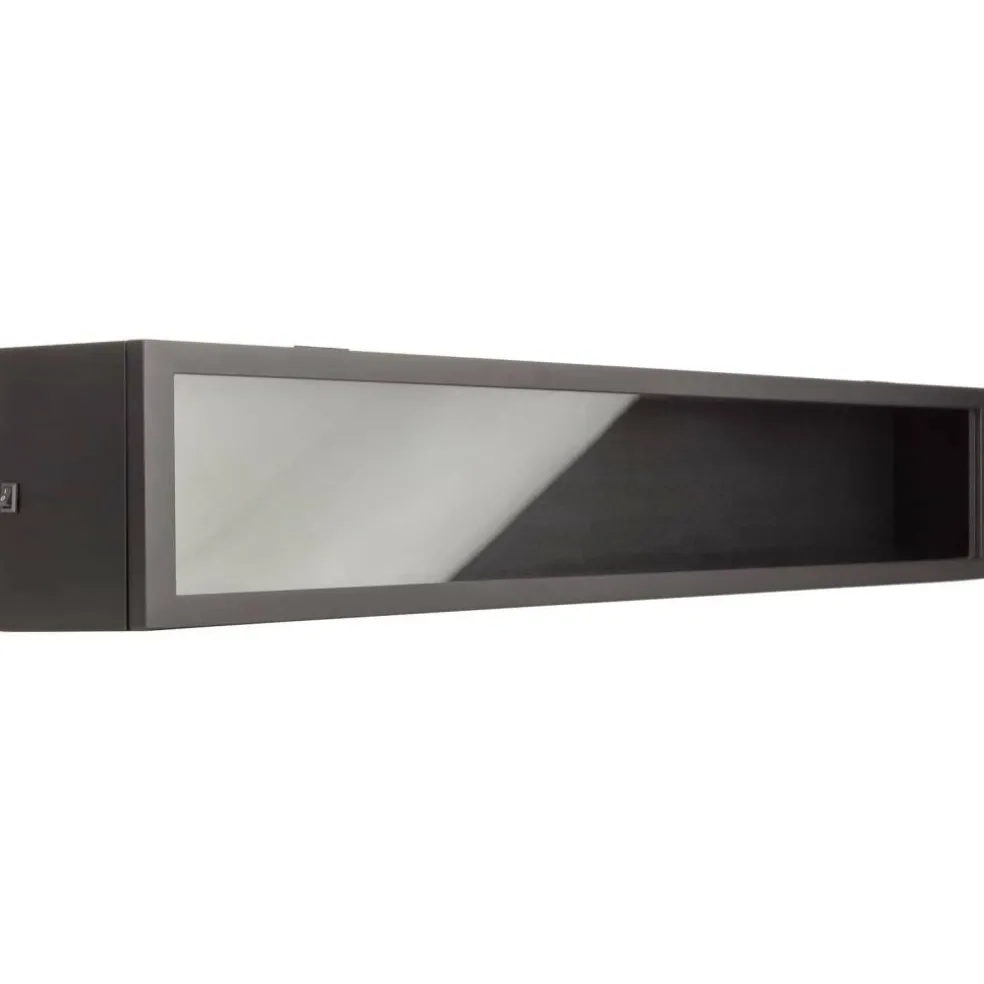 6 Pack: Black Front Loading 28" x 5.8" LED Display Case with Glass Frame by Studio Décor®