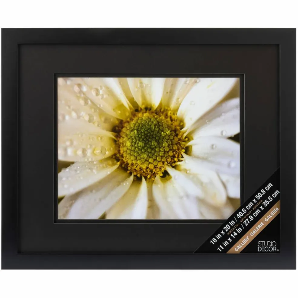 8 Pack: Black Gallery Wall Frame with Double Mat Airfloat Gallery™ by Studio Décor®