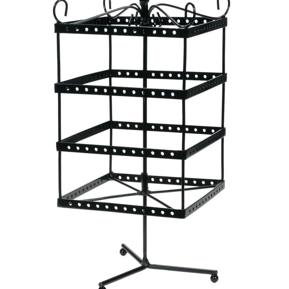 6 Pack: Black Metal Spinning Earring Rack by Bead Landing™