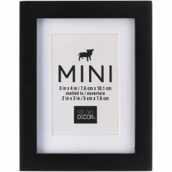 12 Pack: Black Mini Frame with Mat by Studio Décor®