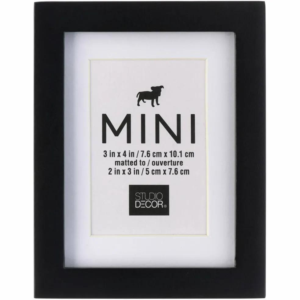 12 Pack: Black Mini Frame with Mat by Studio Décor®