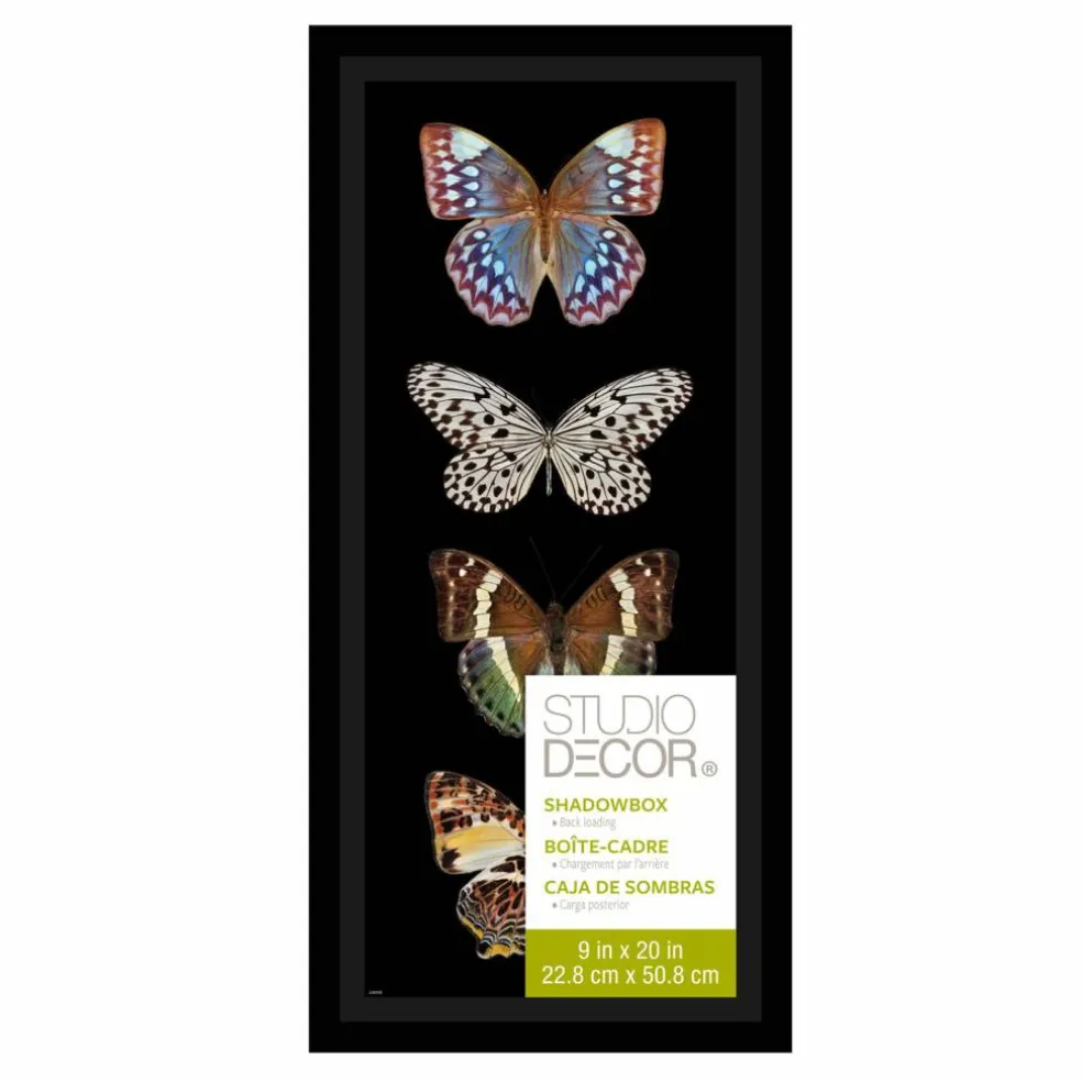 12 Pack: Black Panel 9" x 20" Shadow Box by Studio Décor®