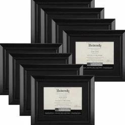 8 Pack: Black Rope 8.5" x 11" Document Frame with Mat, Graduation Collection by Studio Décor®
