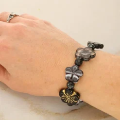 6 Pack: Black Tea Czech Glass Flower Bead Mix by Bead Landing™