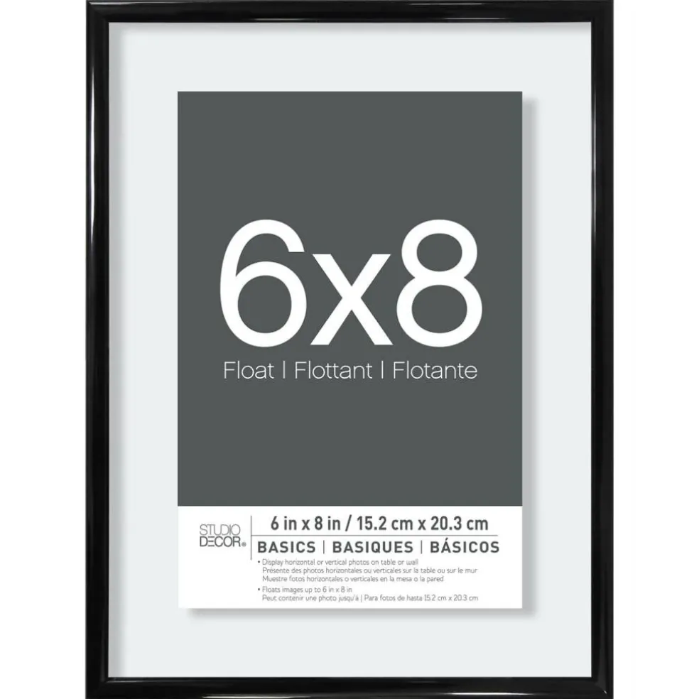 12 Pack: Black Thin 6" x 8" Float Frame, Basics by Studio Décor®