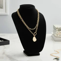 6 Pack: 12" Black Velvet 3D Necklace Stand by Bead Landing™