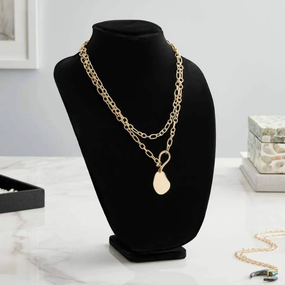 6 Pack: 12" Black Velvet 3D Necklace Stand by Bead Landing™