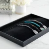 12 Pack: Black Velvet Jewelry Tray with Hooks by Bead Landing™
