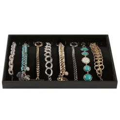 12 Pack: Black Velvet Jewelry Tray with Hooks by Bead Landing™