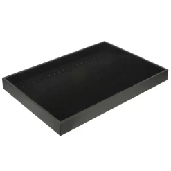 12 Pack: Black Velvet Jewelry Tray with Hooks by Bead Landing™