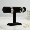 12 Pack: Black Velvet Jewelry T-Stand by Bead Landing™