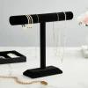 8 Pack: 12" Black Velvet Single Bar Jewelry Stand by Bead Landing™